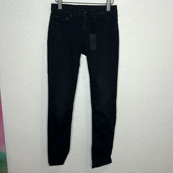 NWT R13 Allison Skinny Stratford Black Distressed Size 25 - Picture 2 of 16